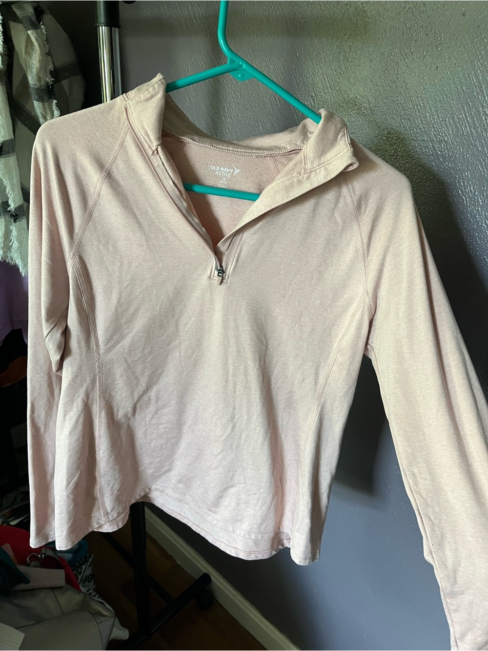 Old Navy Pale Pink Half-Zip Pullover